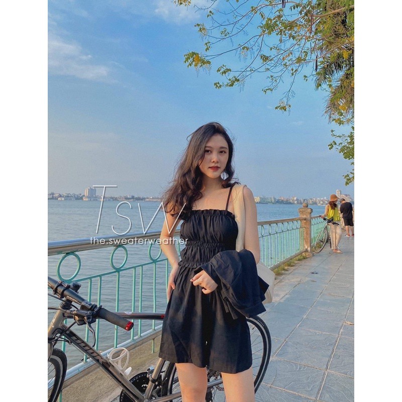 Set jumpsuit kèm vest lửng chất thô ( Ảnh thật ) | BigBuy360 - bigbuy360.vn