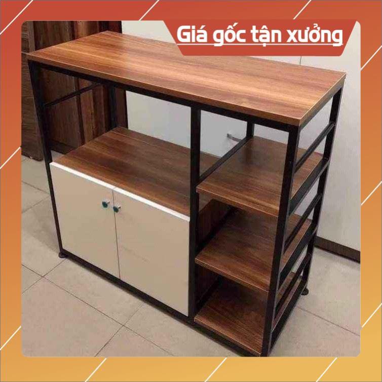 KỆ ĐỂ LÒ VI SÓNG BẰNG THÉP VÀ GỖ MẪU MỚI