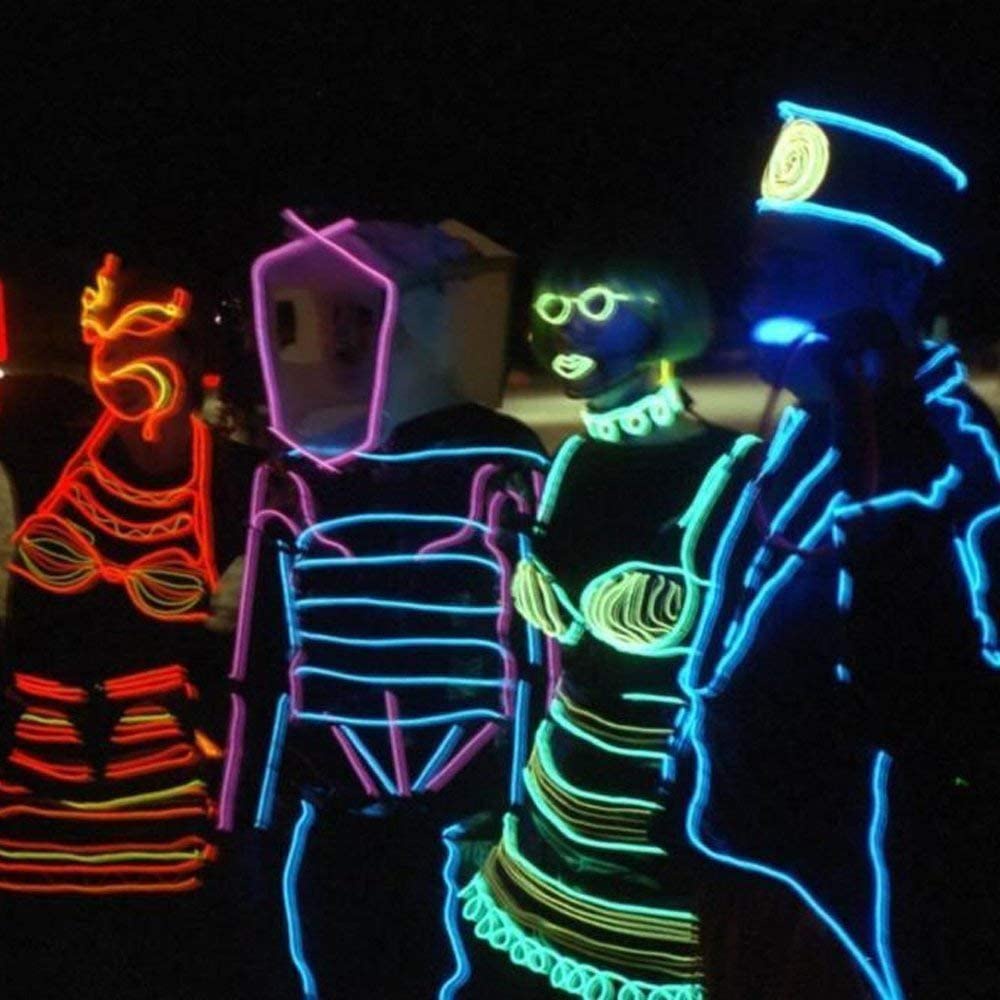 5m / 16ft linh hoạt el neon dây dây phát sáng dây đèn neon đèn trang trí xe hơi trang trí sân vườn dây đèn dây quần áo giày trang trí DIY