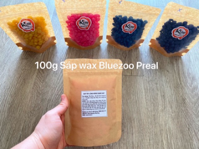 (Tặng que)100g Sáp wax lông Siêu dưỡng Bluezoo Preal Ánh nhũ | BigBuy360 - bigbuy360.vn