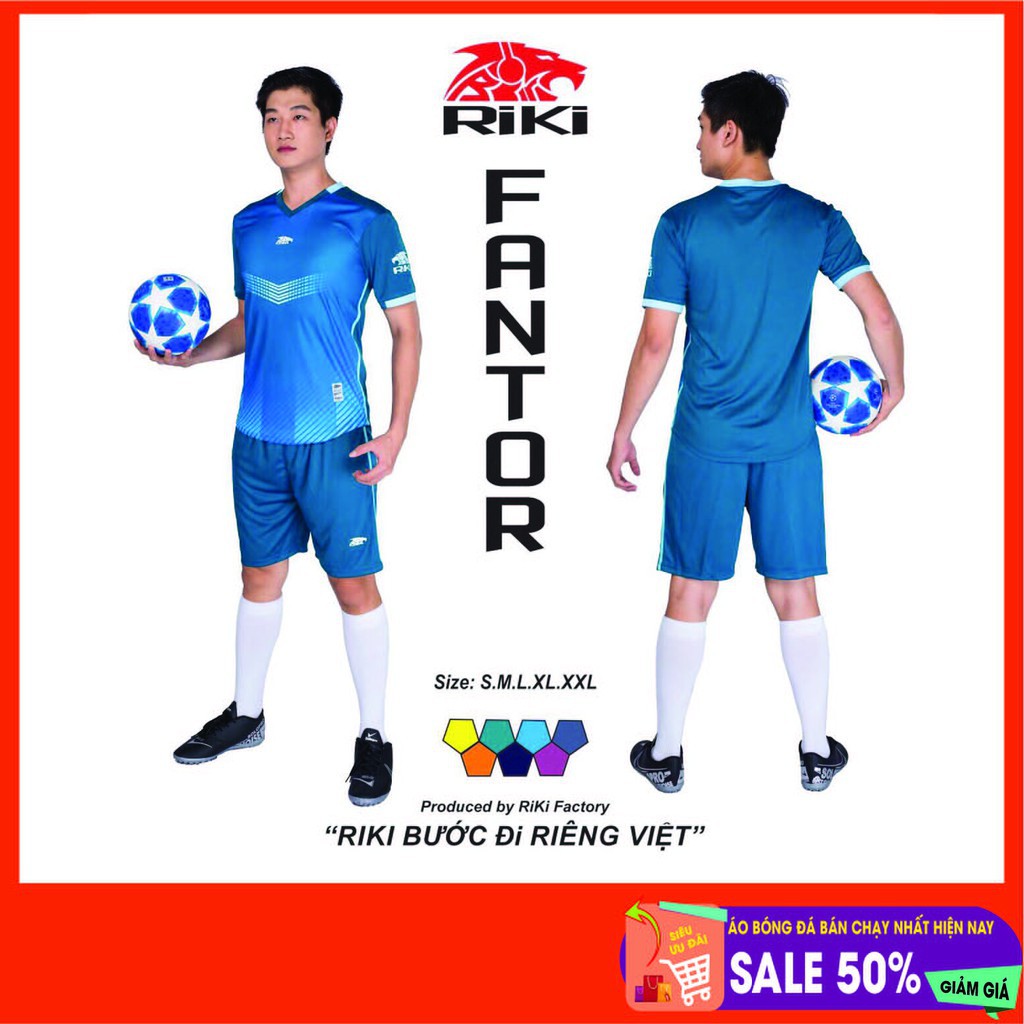 Bộ áo bóng đá không logo RiKi sẵn kho, giá tốt