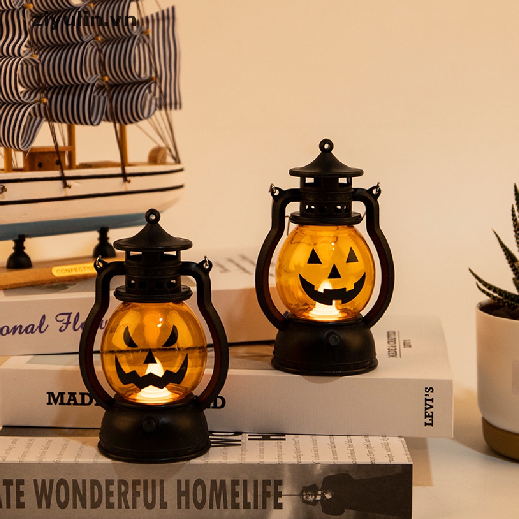 Đèn Lồng LED Dầu Ngựa Đầu Lâu Bí Ngô ziyulin Trang Trí Halloween