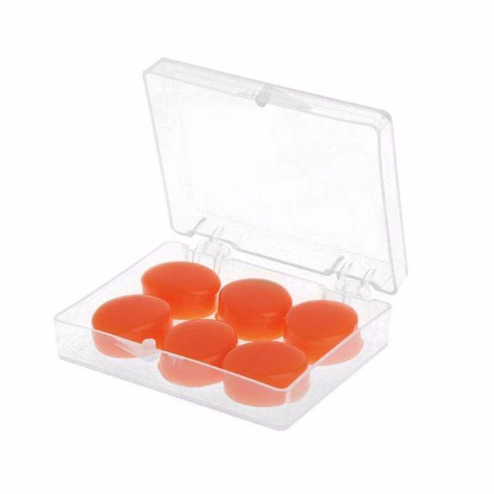 Set 6 Nút Bịt Tai Bằng Silicon Mềm Chống Ồn Khi Tắm / Chơi Thể Thao