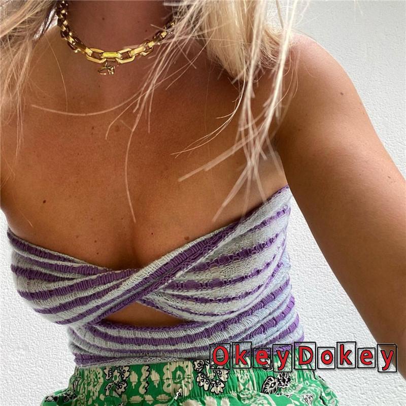 Áo Dệt Kim Không Tay Phong Cách Vintage Đường Phố Cổ Điển 2K