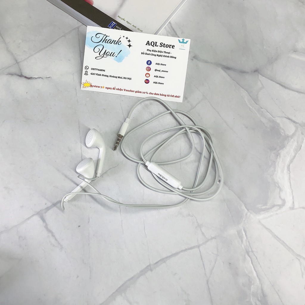 Tai Nghe Nhét Tai Có Dây Cho Điện Thoại Oppo - Tai Nghe Có Mic Jack 3.5mm Chống Ồn