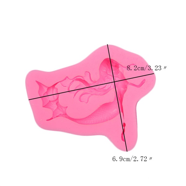 Khuôn Silicone Nàng Tiên Cá Nhỏ 6.5Cm