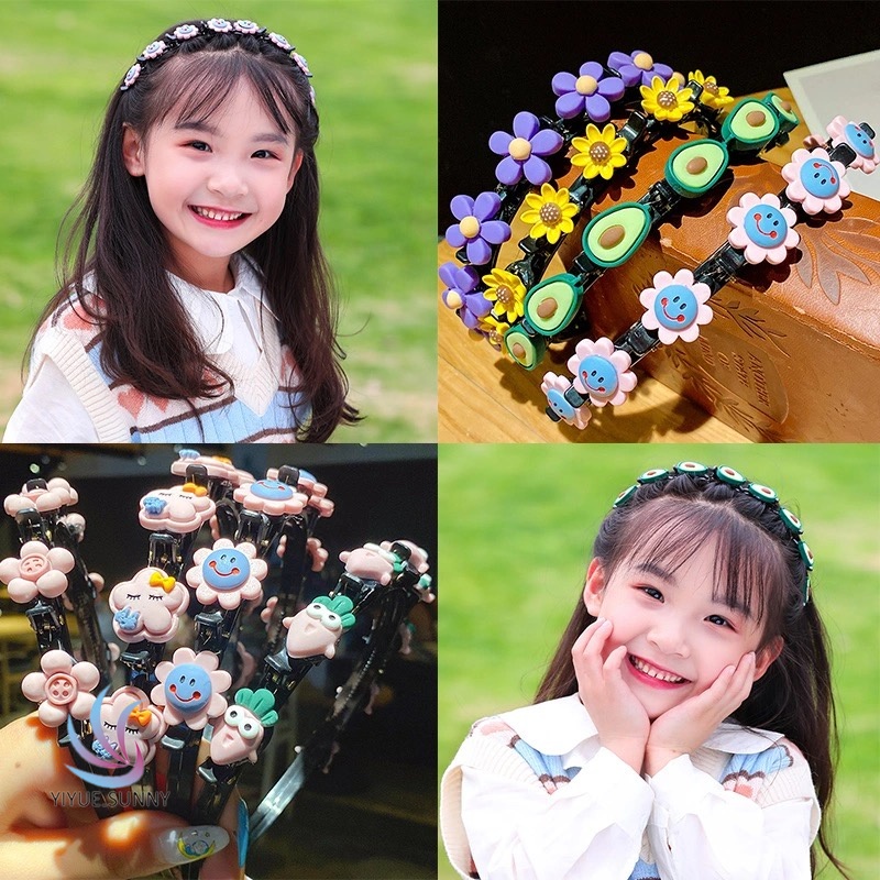 Băng đô cài tóc có kẹp nhỏ hình hoa kiểu dáng công chúa dễ thương