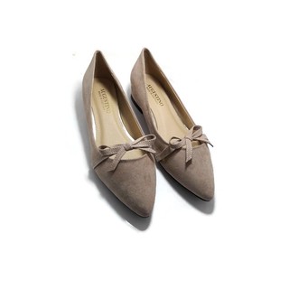 [SALE] Giầy Mũi Nhọn Đính Nơ Gót Vuông 2 Phân Augustino