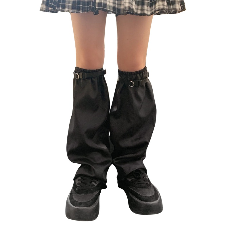 Xiangbao Vớ Cao Đến Đầu Gối Có Khóa Cài Tháo Lắp Nhanh Phong Cách Punk Gothic Harajuku Cho Nữ