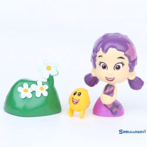 Bộ 12 tượng action figure hình hoạt hình Bubble Guppies Gil Molly Nonny Vinyl