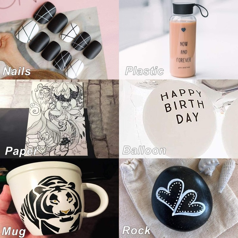 Set 6 Bút Lông Màu Đen / Trắng
