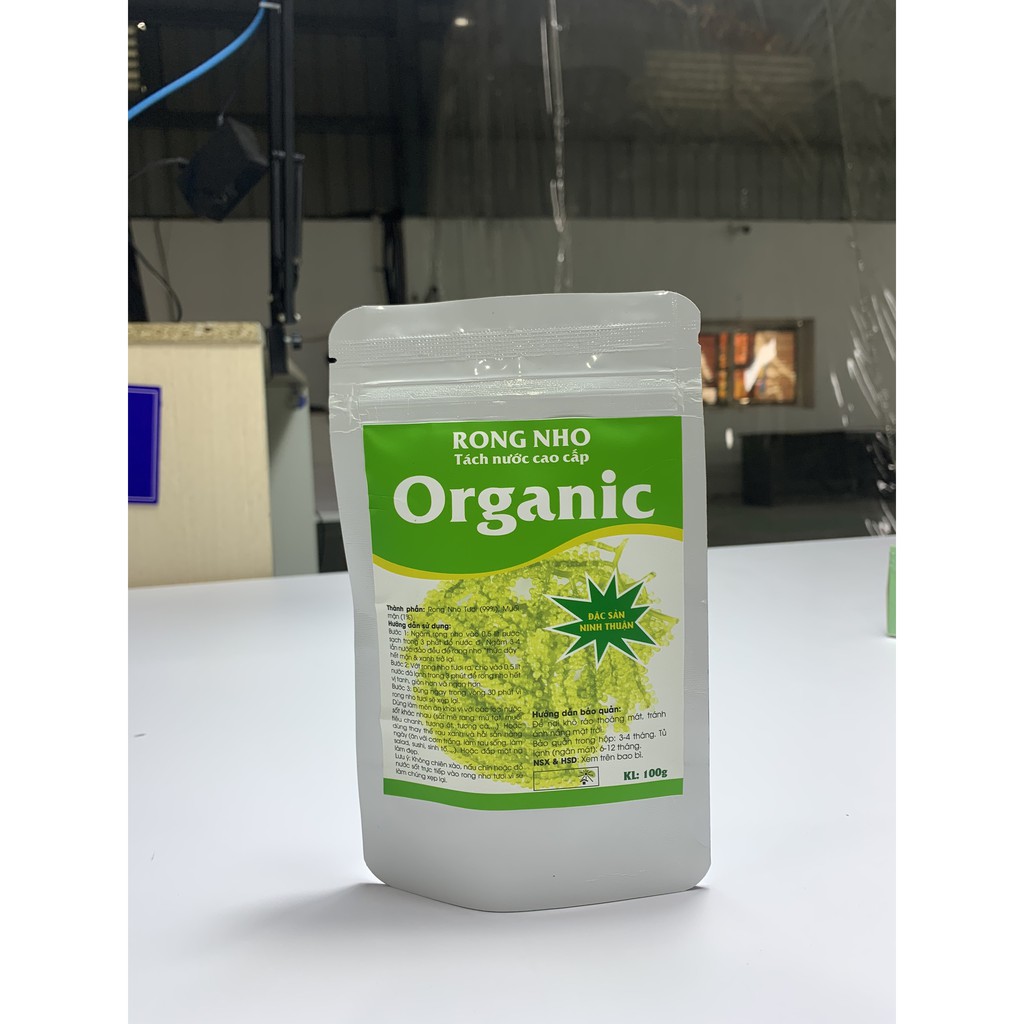 Rong nho tách nước Organic 50gr Rong Loại 1 Đạt Tiêu Chuẩn Xuất Khẩu nở ra rong nho tươi siêu ngon