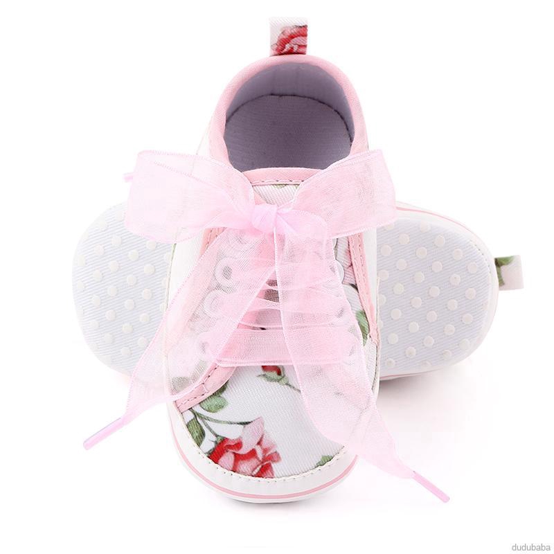 Giày sneaker bé gái đế mềm chống trượt họa tiết phong cách Trung Hoa