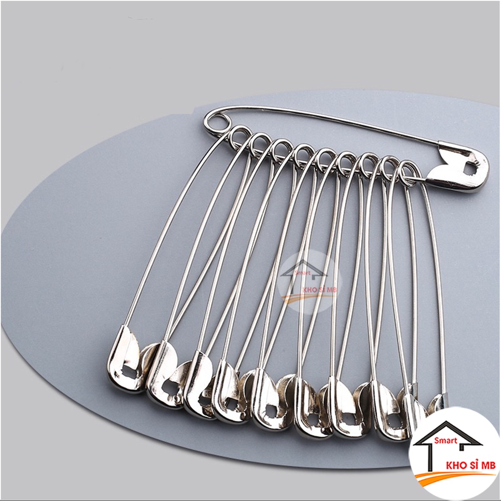 Set 10 kim băng to, nhỏ, kim tây cài áo, ghim băng chất liệu hợp kim cao cấp