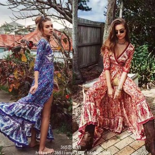 Đầm tole vạt chéo boho siêu hot