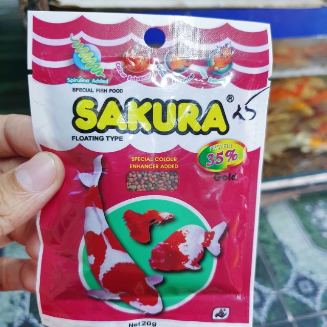 THỨC ĂN SAKURA 20G CHO CÁC LOẠI CÁ CẢNH