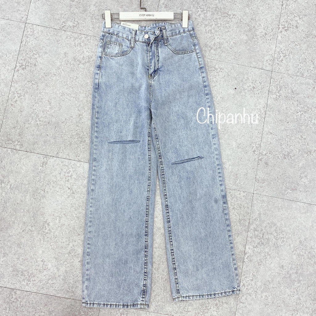 QUẦN JEAN BÒ SUÔNG  RÁCH ĐÙI QS8652