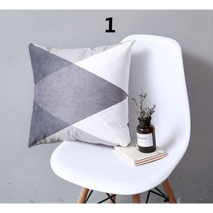 Vỏ gối sofa hình vuông in họa tiết hình học độc đáo trang trí nội thất | BigBuy360 - bigbuy360.vn