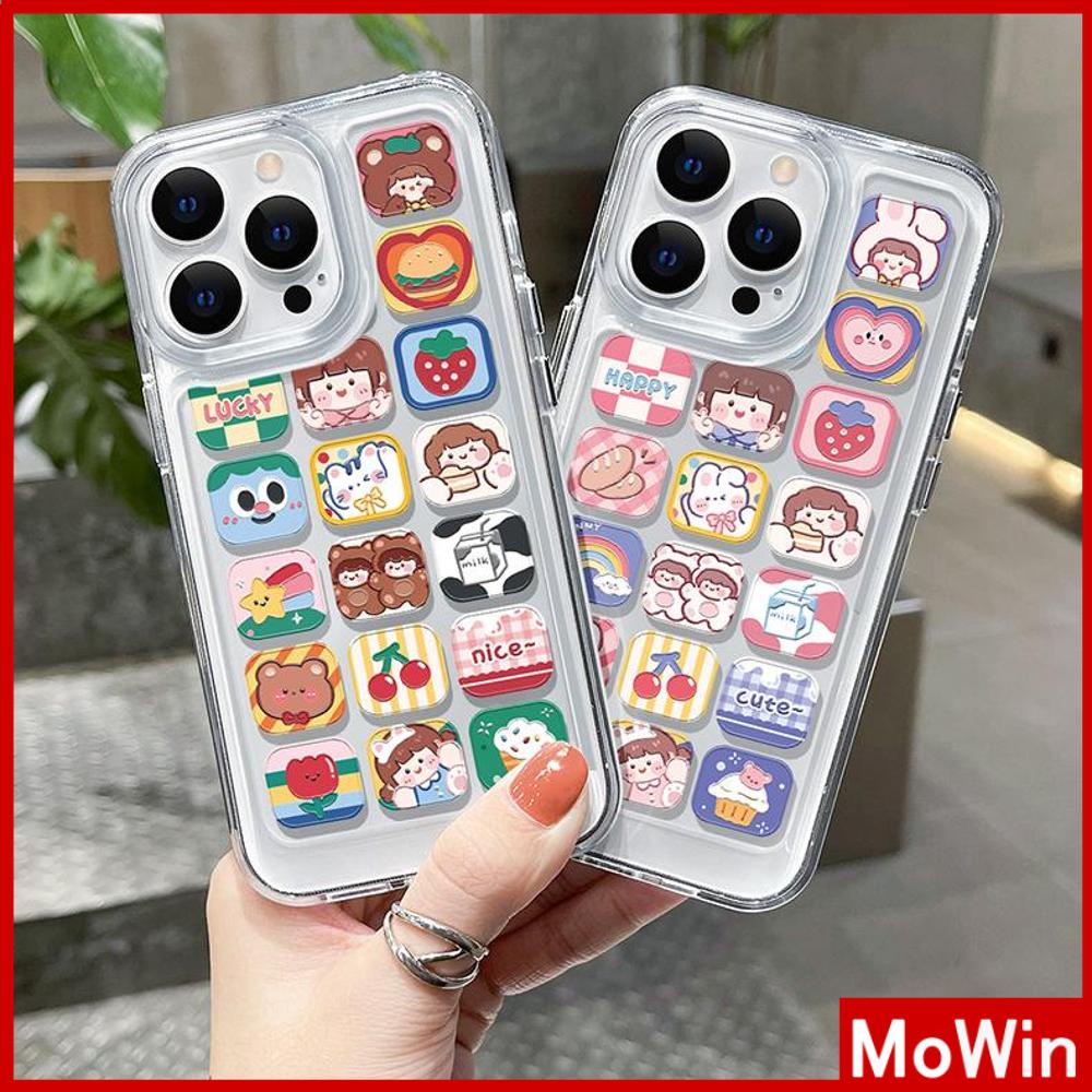 Ốp điện thoại HD acrylic trong suốt nút kim loại thích hợp cho iPhone 14 Pro Max 14 Plus 13 ProMax 12 ProMax 11 XR 7Plus