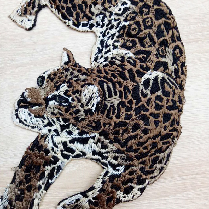 Miếng Dán Trang Trí Quần Áo Bằng Vải Ren Thêu Hình Báo Ý Độc Đáo