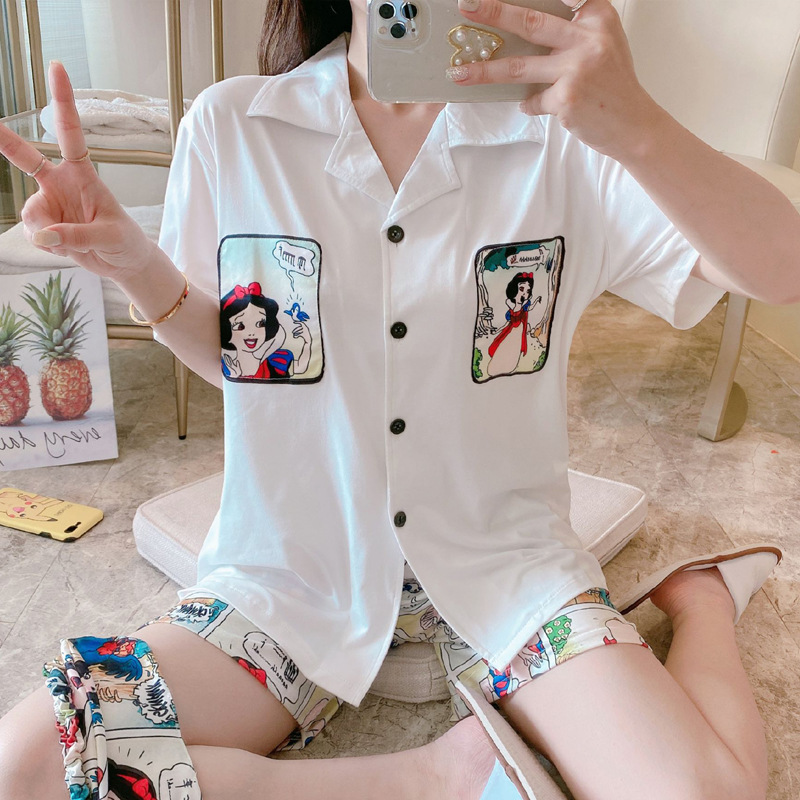 Bộ Đồ Ngủ Dài Tay Phong Cách Hàn Quốc Quyến Rũ Dành Cho Nữ đồ ngủ pyjamas pijama nam nữ mùa hè đồ đôi pijama ngắn lụa satin dễ thương bigsize đồ mặc nhà cao cấp