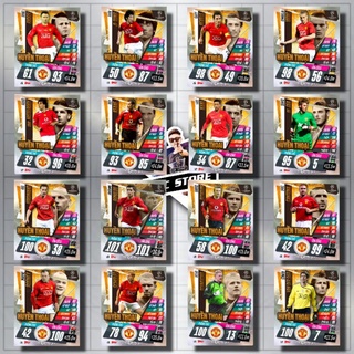 Thẻ cầu thủ huyền thoại Manchester united mu man U MATCH ATTAX 2020/21 size poca cr7 roorey van nistelrooy van der sar