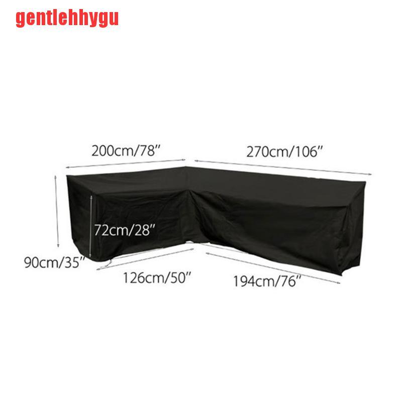 [gentlehhygu]Furniture Dust Cover Outdoor Table Cover L Shape Corner Furniture Cover