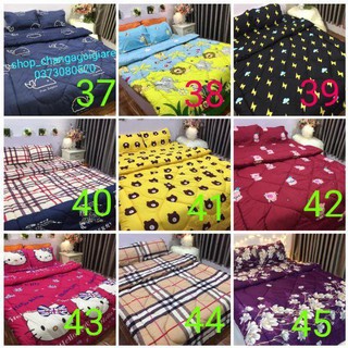 Bộ ga gối chăn phao 5 món poly cotton