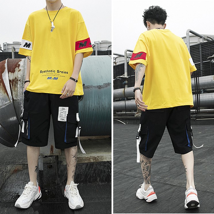 Bộ Quần Áo Thun Nam Ngắn Tay Quần Đùi Phối Dây Phong Cách Zenkonam MEN QA 039 | BigBuy360 - bigbuy360.vn