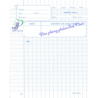Giấy kiểm tra 4 ôli ( 1 xấp / 10 đôi)