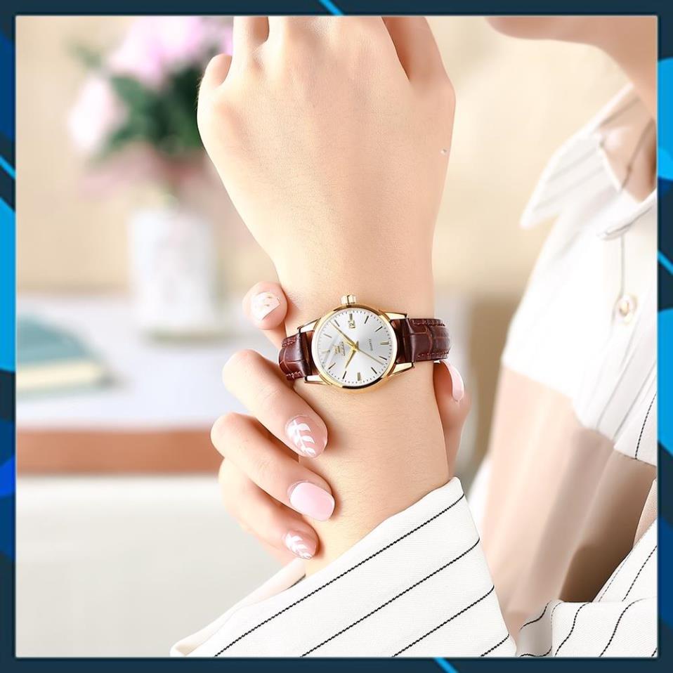 [HÀNG CHUẨN AUTH]Đồng hồ nữ thương hiệu olevs,chống nước,chống xước,dạ quang ban đêm,dây da cao cấp thời trang,BH 12th