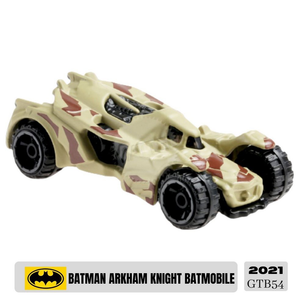 Xe mô hình 1:64 Hot Wheels Basic Batman 2021 - Batman Arkham Knight Batmobile GTB54