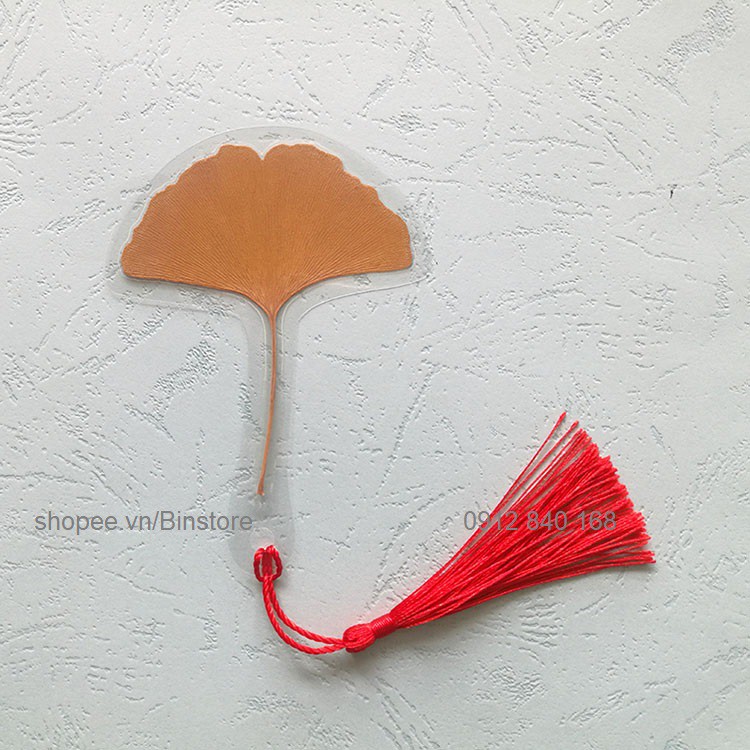 SET OF 12 LÁ NGÂN HẠNH LÁ VÀNG NATURALLY DRY GOLDEN GINKO LEAVES