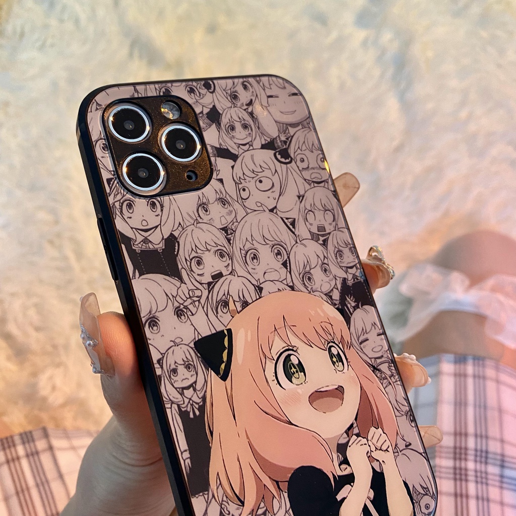 Ốp Điện Thoại Kính Cường Lực Hình anime Cho iphone 15promax 15 max 11pro 13pro 12 78plus xs max 6splus xr xs x se2020