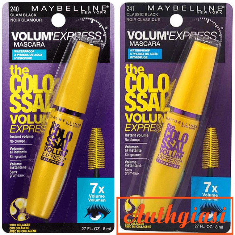 Mascara chuốt mi Maybelline Colossal Volume Express 7X Mỹ làm dày và dài mi