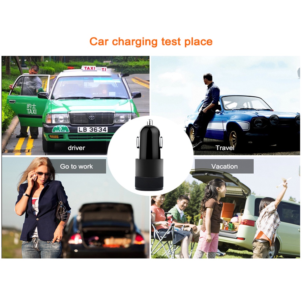 [Shop Amart] Củ Sạc Trên Ô Tô 32W Cổng USB Kép 12V Sạc Nhanh 3.0 Cho Điện Thoại Android iPhone