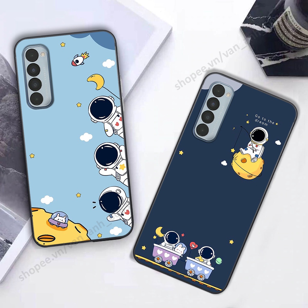 Ốp Oppo Reno4 /  Reno4 Pro / Reno 4 hình bầu trời, phi hành gia đẹp, ốp lưng điện thoại oppo viền dẻo cao cấp