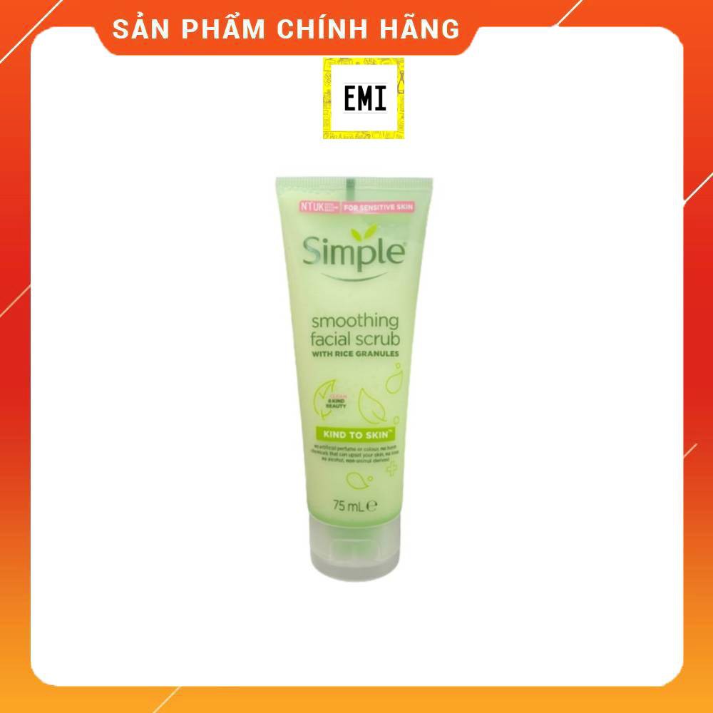 Tẩy da chết Simple Kind To Skin Smoothing Facial Scrub 75ml