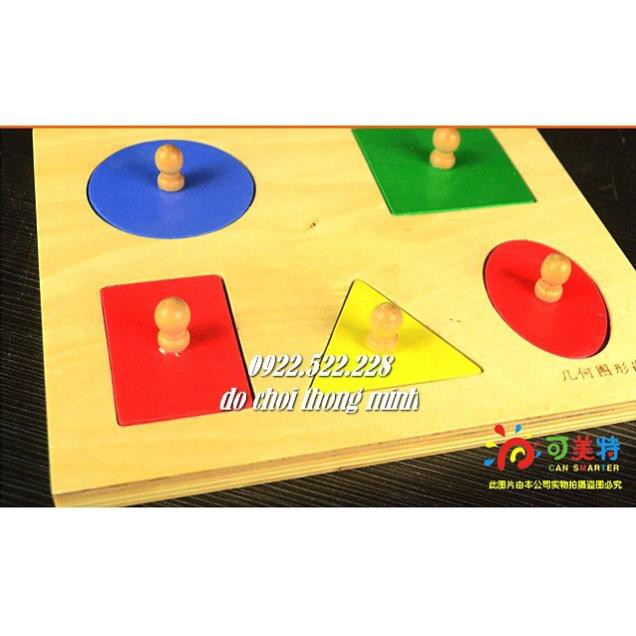 Bảng 5 hình dạng cơ bản - Giáo cụ Montessori