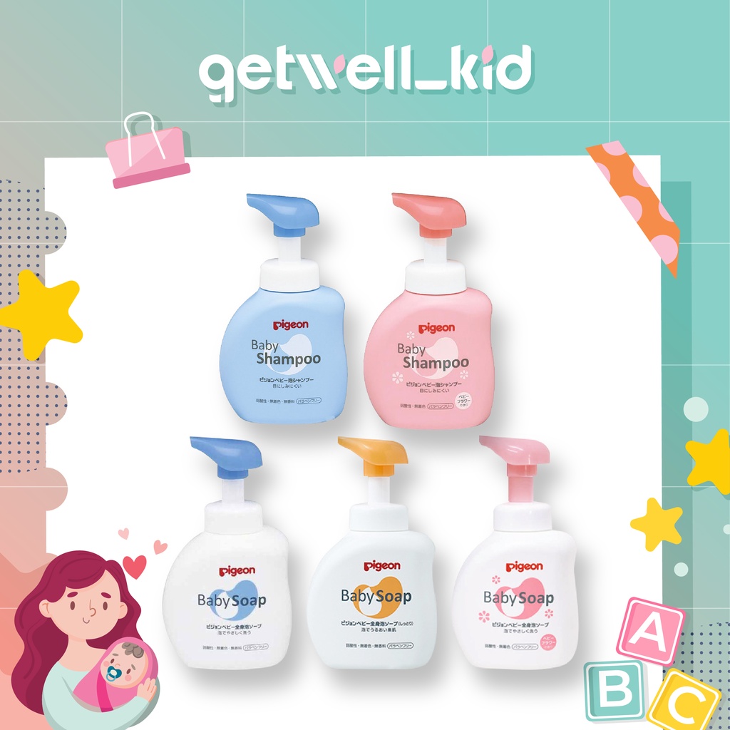 SỮA TẮM GỘI CHO BÉ PIGEON BABY SOAP BABY SHAMPOO 500ML