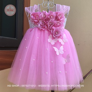 váy thiết kế cho bé gái - váy tu tu hồng 8b