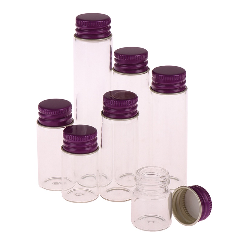 Set 10 lọ thủy tinh nhỏ 5/ 7/ 10/ 14/ 18/ 20/ 26ml bằng nhôm