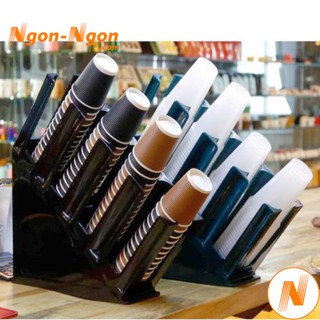 Kệ để ly trà sữa, ly cốc nhựa, ly cốc giấy, ly cốc takeaway 4 ngăn