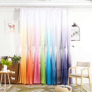 Rèm cửa sổ vải tuyn màu gradient
