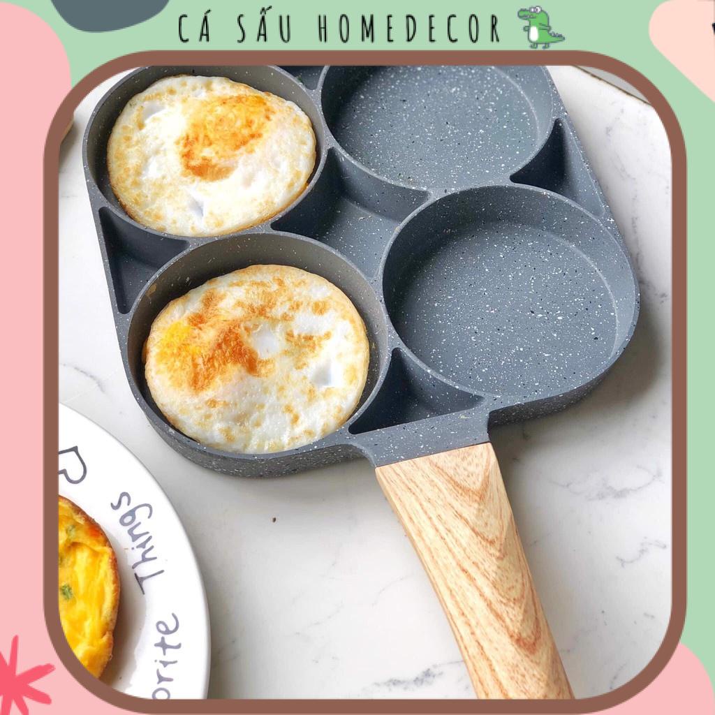 Chảo Cán Gỗ Chia 4 Ô Làm Bánh Pancake Nấu Ăn Decor Trang Trí Nhà Bếp