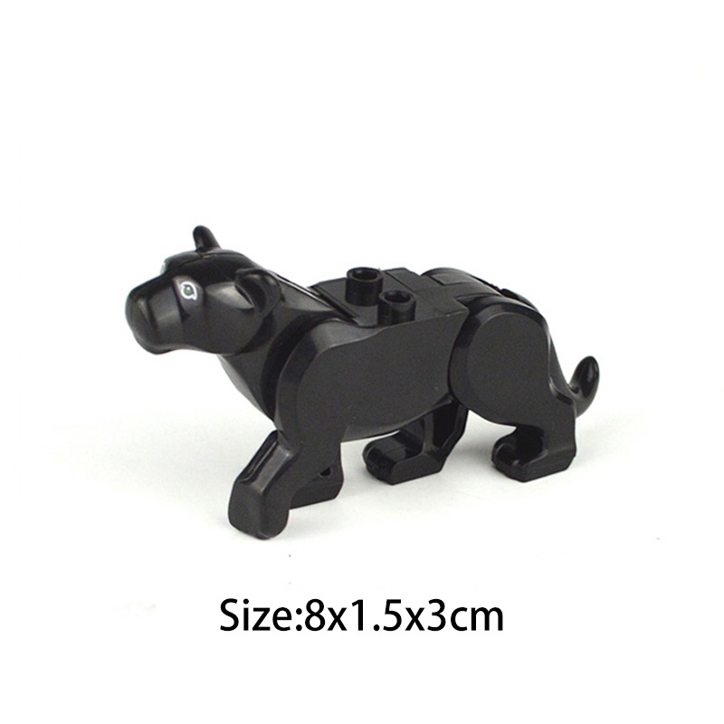 [FunBrick] Đồ Chơi Khối Xây Dựng Hình Báo Đen Bằng Nhựa Dễ Thương Phù Hợp Làm Quà Cho Trẻ Em MOC Zoo