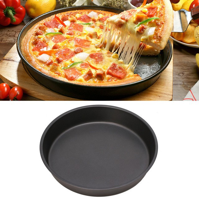 KHUÔN BÁNH PIZZA ĐEN CHỐNG DÍNH TỪ 7 INCH