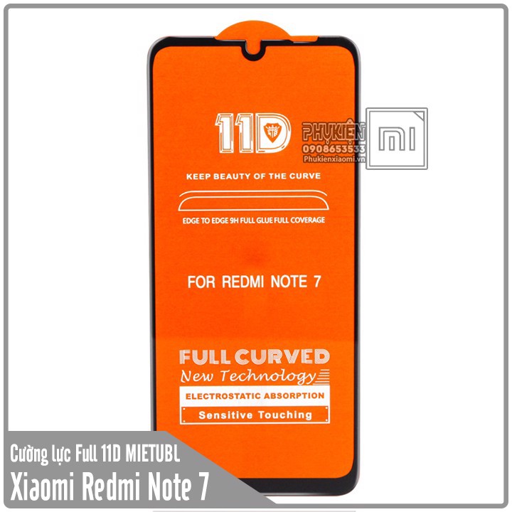 FREESHIP ĐƠN 99K_Kính cường lực 11D Xiaomi Redmi Note 7 Full viền Đen MIETUBL