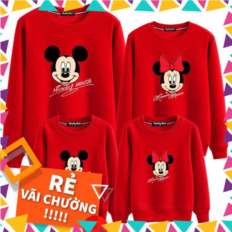 Áo Hoodie Gia Đình Đồng phục Viet Family - Áo Hoodie Gia đình Mickey Dễ Thương Chất Liệu Nỉ Da Cá Cao Cấp
