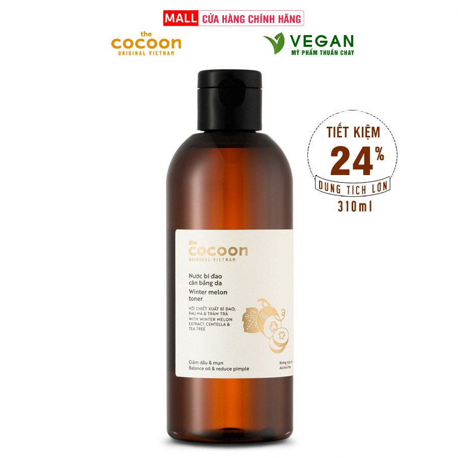 Toner nước bí đao cân bằng da cocoon 310ml thuần chay | BigBuy360 - bigbuy360.vn